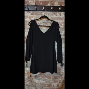 Guess Jeans Little Black Slit Sleeve Dress